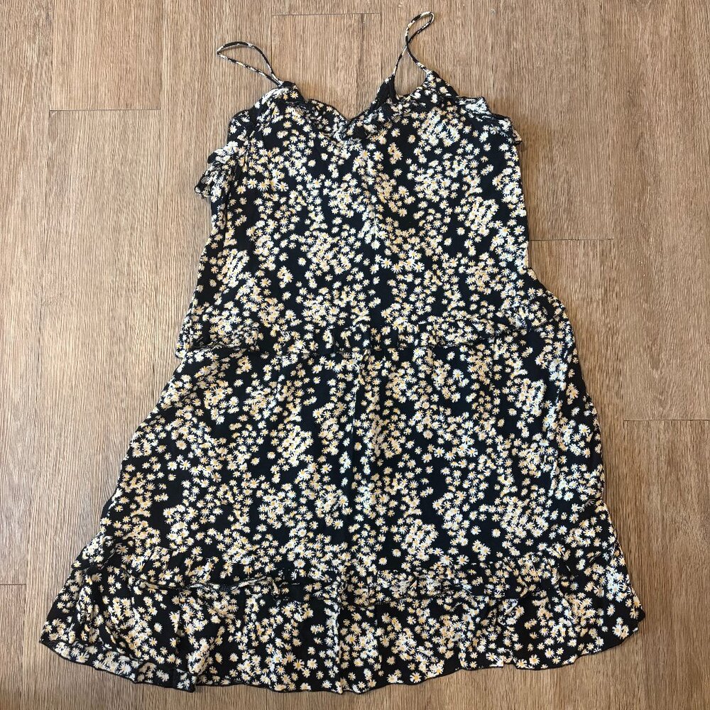 ZARA Daisy Print Ruffle Mini Dress - Size M - Picture 6 of 6